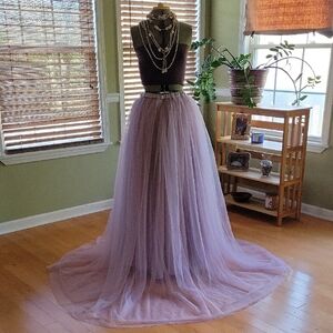 Elegant Lavender Tulle Skirt